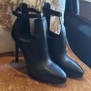 Vince Black Stiletto Heels with Chelsea Boot Style